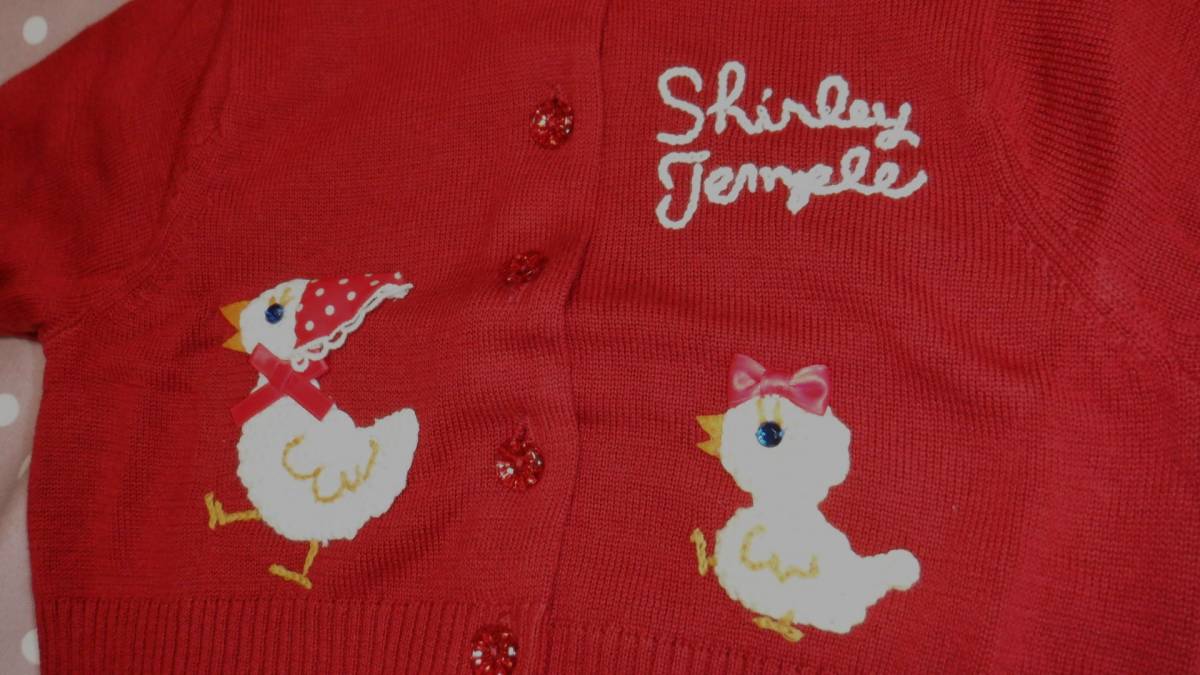 ◆シャーリーテンプル◆カーディガン◆アヒルひよこボーダーシリーズ◆110◆アカ◆新品タグ付き◆ShirleyTemple◆_画像3