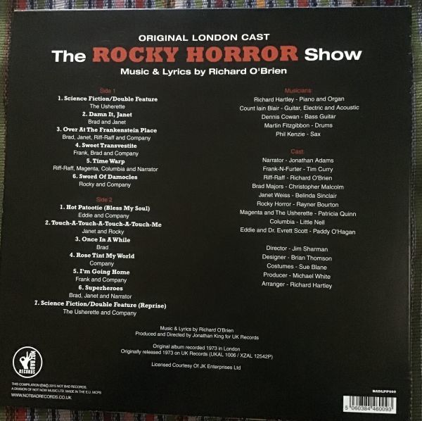 NM/美品■Original London Cast / The Rocky Horror Show EU盤Picture Disc■ロッキーホラーショー■Richard O'Brien,Meat Loaf,Tim Curry_画像3