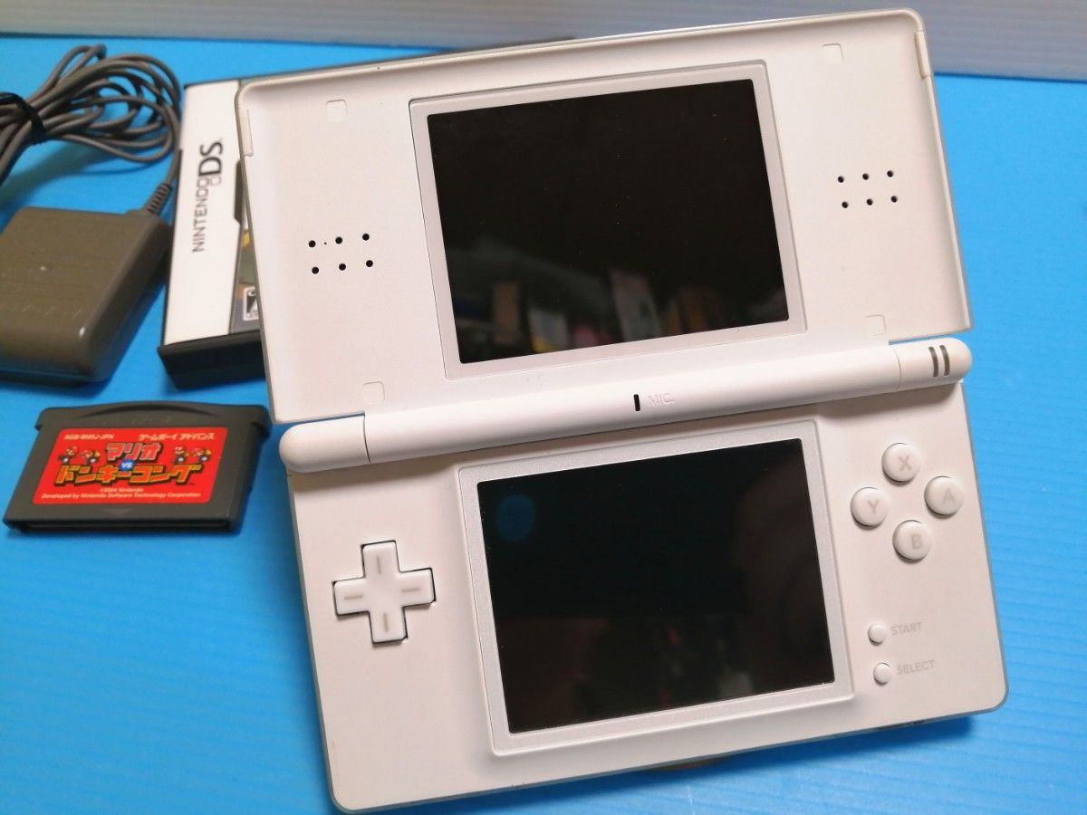 任天堂 ニンテンドーDS Lite クリスタルホワイト 本体　+　純正充電器　+　ゼルダの伝説　+　マリオVSドンキーコング