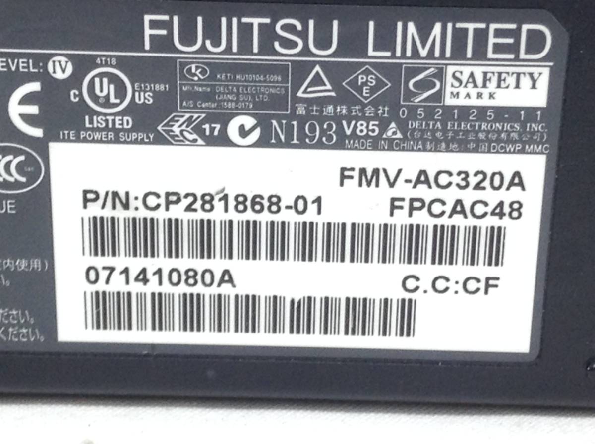 P-2413 FUJITSU 製 ADP-60ZH A 仕様 19V 3.16A ノートPC用ACアダプター 即決品_画像8