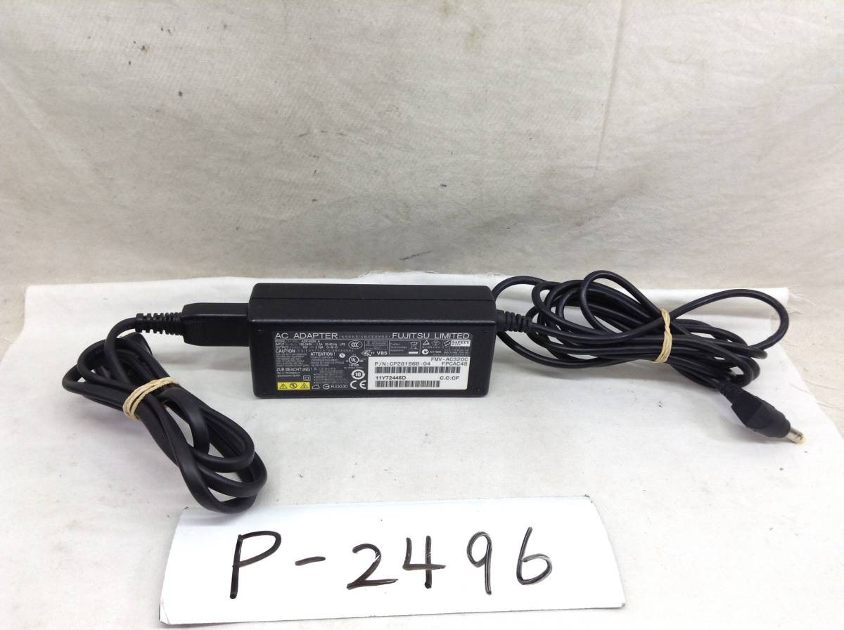 P-2496 FUJITSU 製 ADP-60ZH A 仕様 19V 3.16A ノートPC用ACアダプター　即決品_画像1