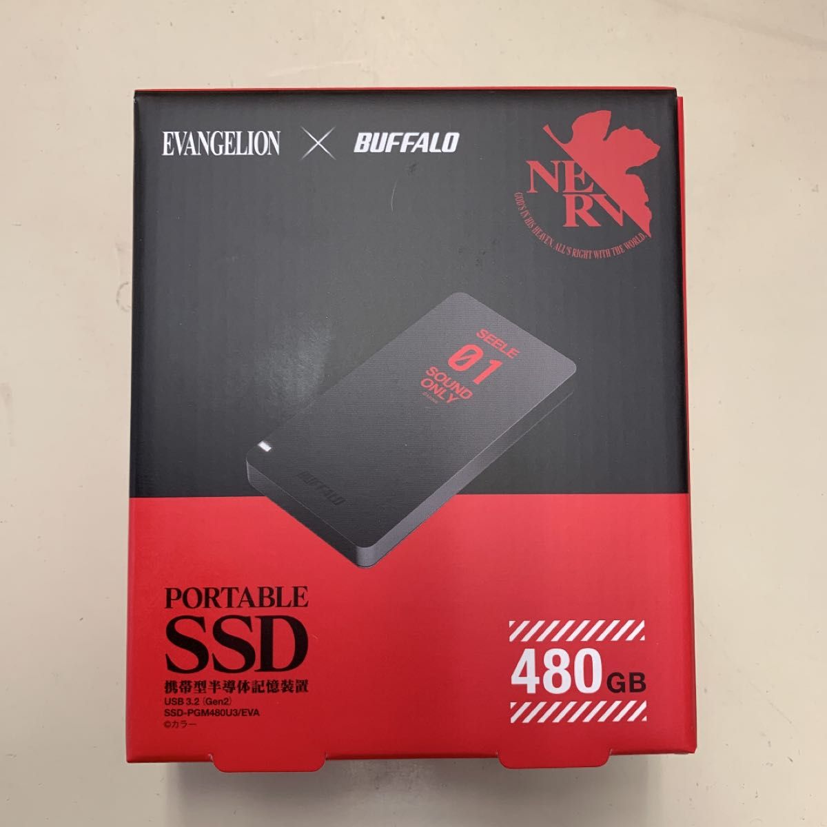 エヴァンゲリオン　ポータブルSSD 480GBタイプ『SEELEモデル』