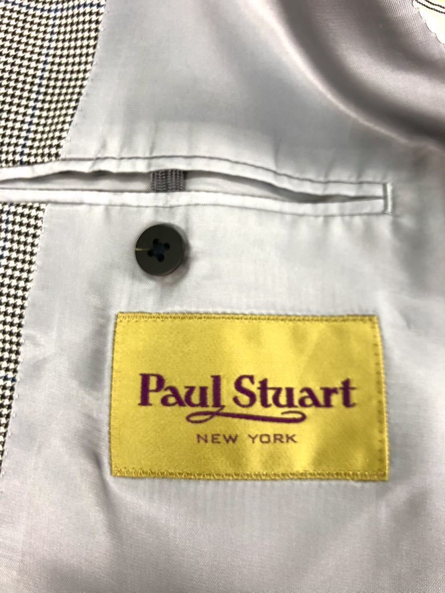 中古 ポールスチュアート PAUL STUART テーラード 3つボタンスーツ 42 千鳥格子柄 上下セットアップ スーツ 脇当て付き 日本製 080202_画像5