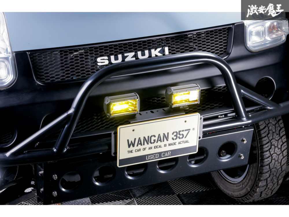 WANGAN357 5インチ LED イエロー ワークライト フォグ 四角 作業灯 投光器 2個セット 横134mm 縦80mm 奥行60mm_画像9