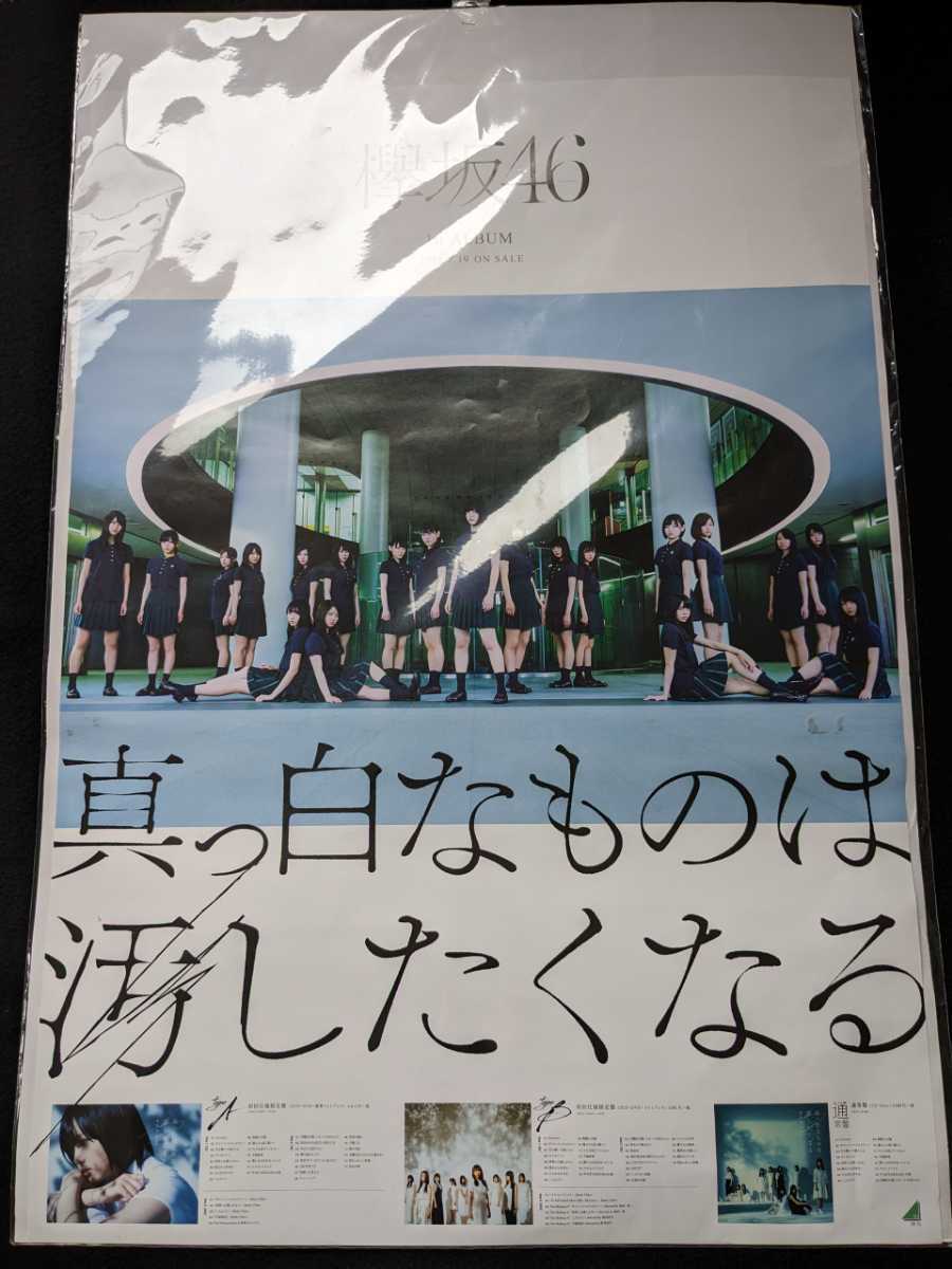 欅坂46 1stアルバム　真っ白なものは汚したくなる　告知ポスター　B2サイズ　非売品　即決　希少　レア_画像1