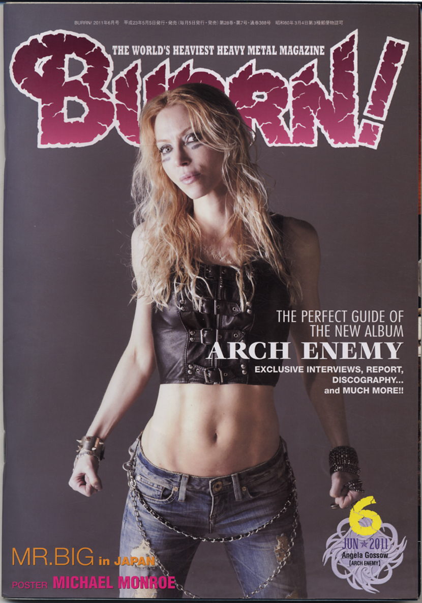 ■BURRN!■2011年6月号ポスター付き　ARCH ENEMY/UNISONIC/MR. BIG_画像1