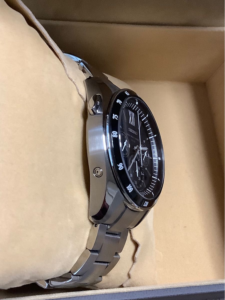 極美品 SEIKO SAGA153 ソーラー電波時計 セイコーブライツ クロノ