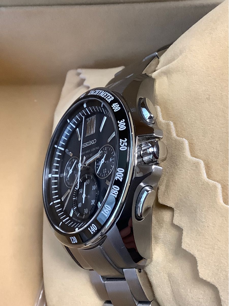 極美品 SEIKO SAGA153 ソーラー電波時計 セイコーブライツ クロノ