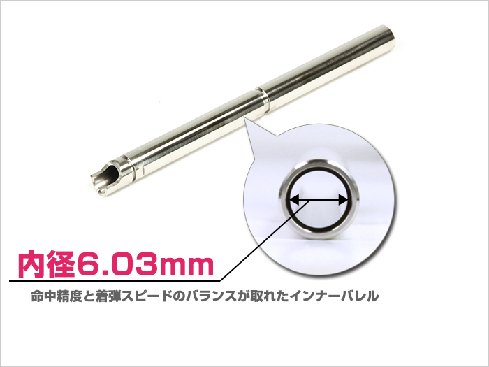 ライラクス・ナインボール　ハイキャパ5.1ゴールドマッチハンドガンバレル 112.5mm(内径6.03mm)_画像2