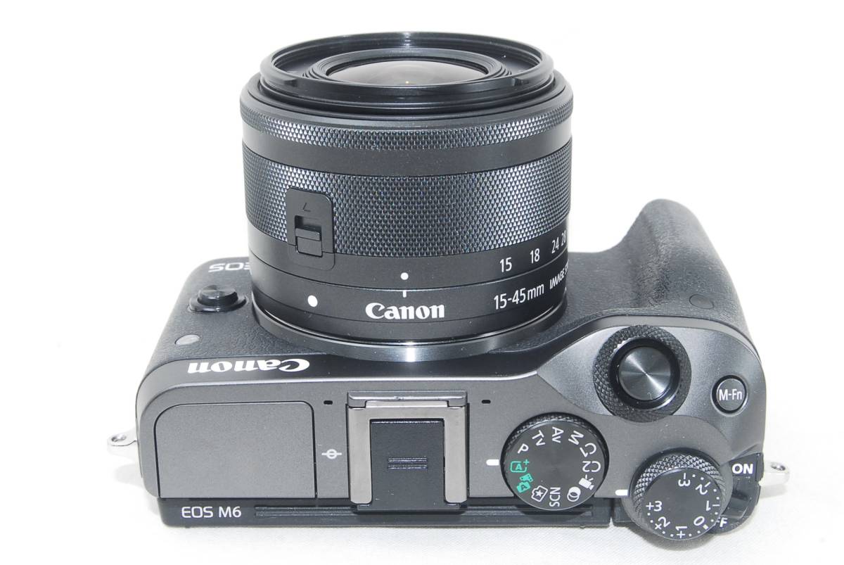 ★良品★Canon キャノン EOS M6 EF-M 15-45 IS STM レンズキット ブラック 人気のミラーレスカメラ♪/5263888_画像4