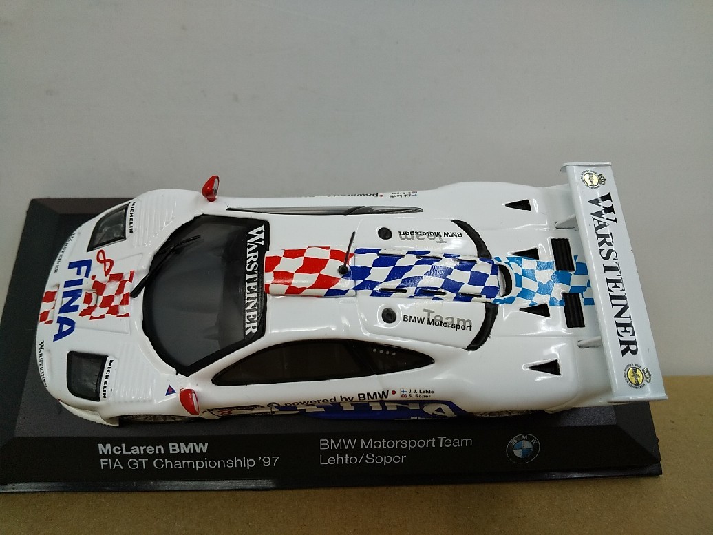 ■BMW特注 ミニチャンプス 1/43 McLaren BMW FIA GT Championship ’97 BMW Motorsport Team Lehto/Soper マクラーレン レーシングミニカー_画像7