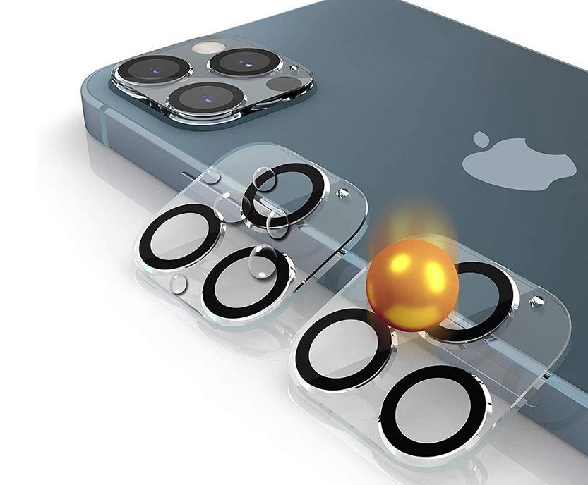 iPhone12 ProMax カメラレンズ 遮光リングタイプ ガラス フィルム　フルプロテクター 保護フィルム
