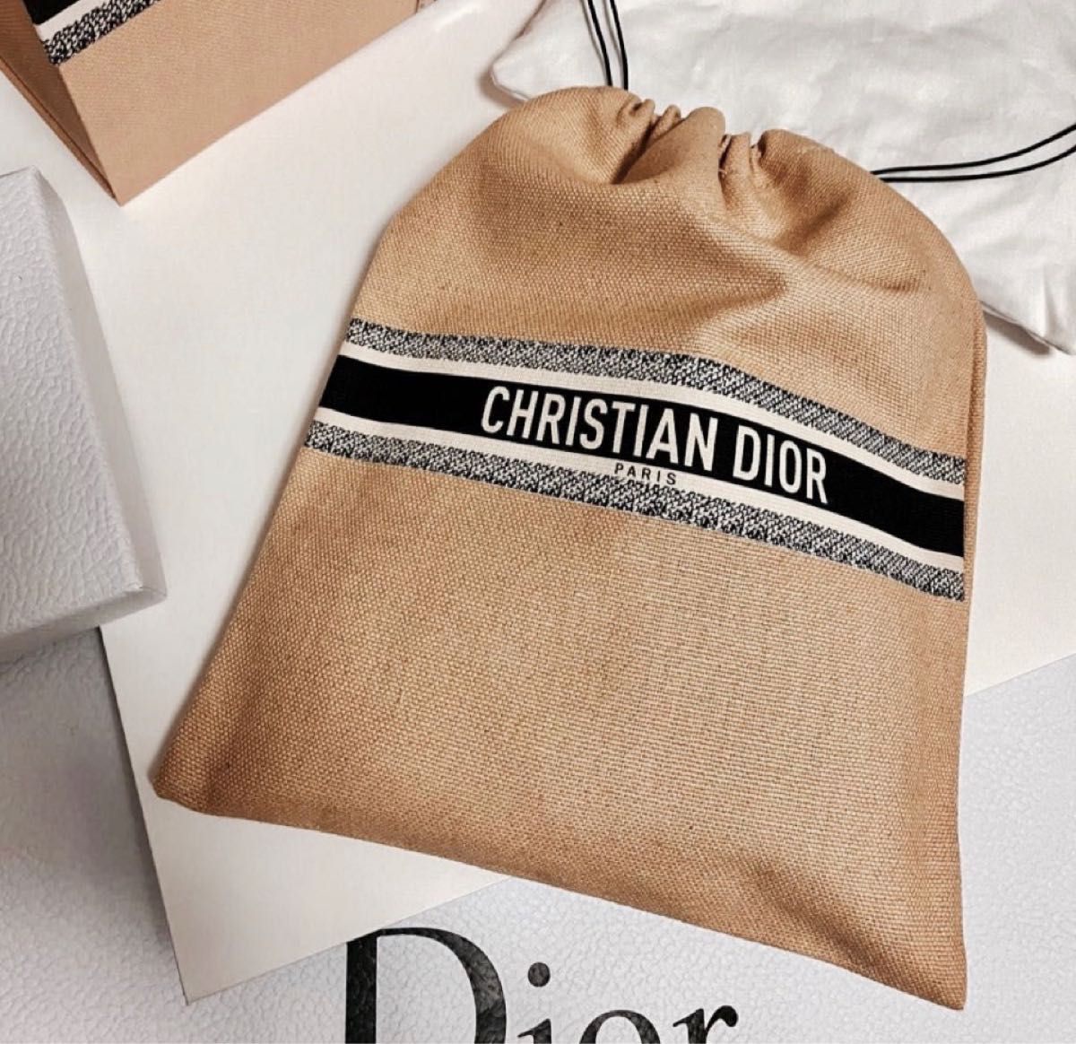 Christian Dior ディオール ノベルティ 巾着 ポーチ ディオリビエラ 新品未使用 限定｜PayPayフリマ