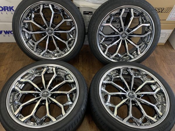 §メッキ系 WEDS クレンツェ ジルドーン 20X9J+22 120-5H ハブ72.6ｍｍ ピレリ 245/40R20(245/40-20)BMW7シリーズ F01/F02/F04/E65/E66/E38_決算セール！１SET限りの特価です！