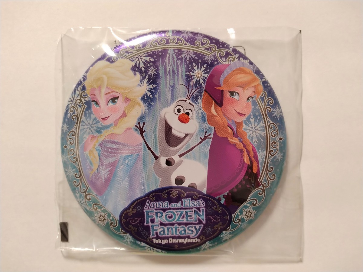 TDL 東京ディズニーランド Frozen Fantasy フローズンファンタジー アナと雪の女王 アナ エルサ オラフ 缶バッジ TDR 限定 未開封_画像1