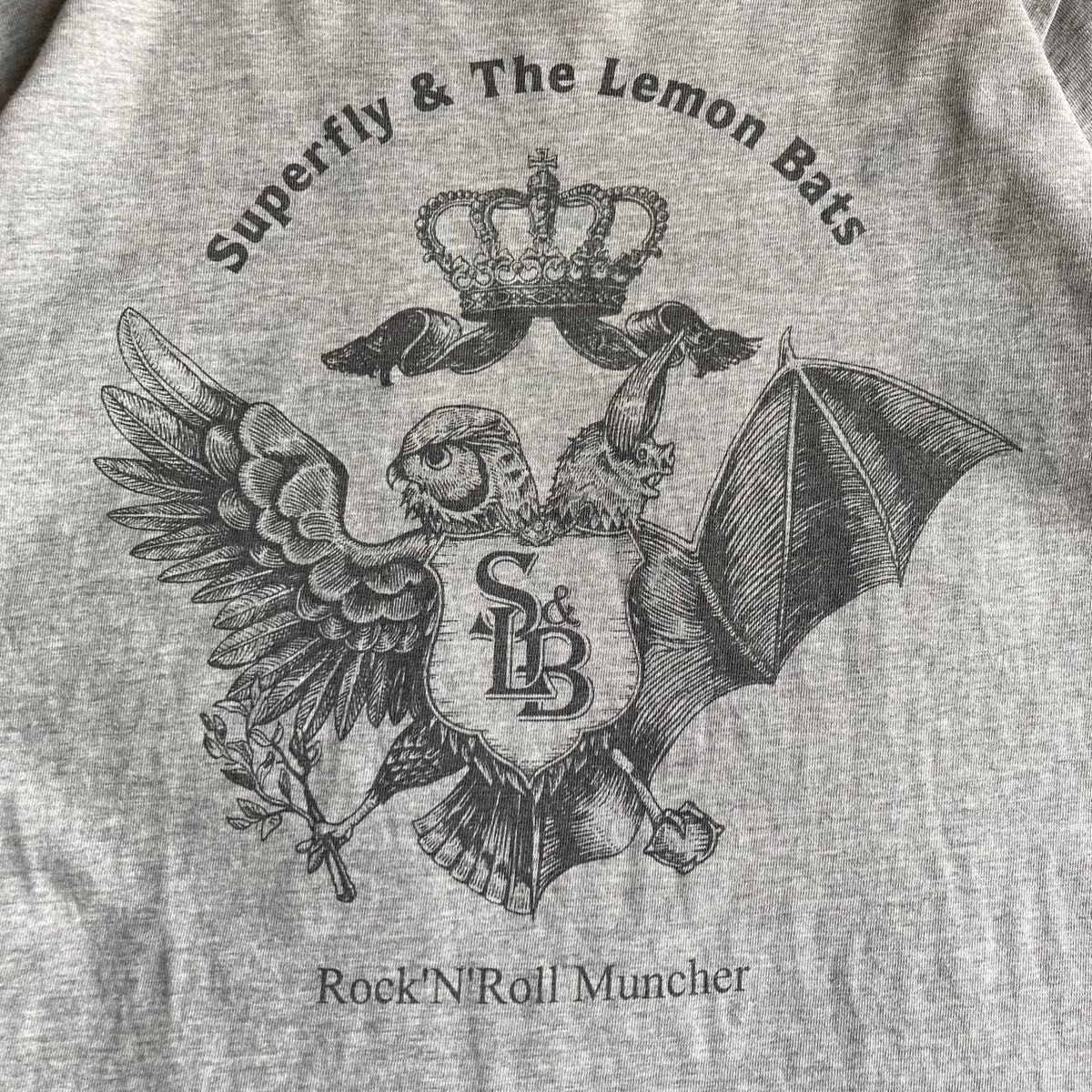 スーパーフライ superfly バンドTシャツ ツアーT ロックT 灰色 グレー  Mサイズ The Lemon Bats