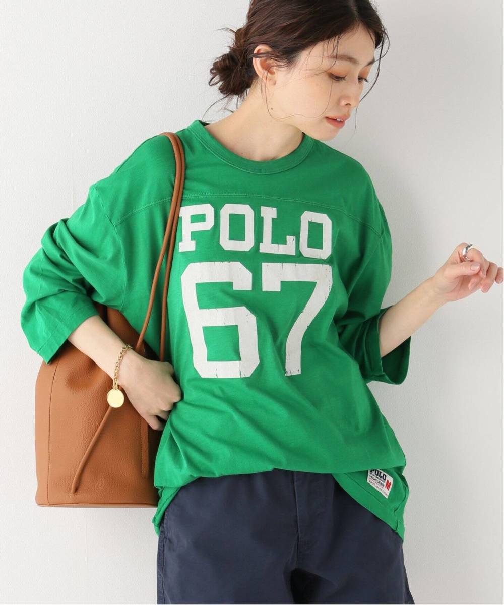 □POLO RALPH LAUREN ベースボールTシャツ L(180/100A) 緑 ポロラルフローレン 七分袖 CLASSIC FIT 複数落札同梱OK B230512-305●_画像8