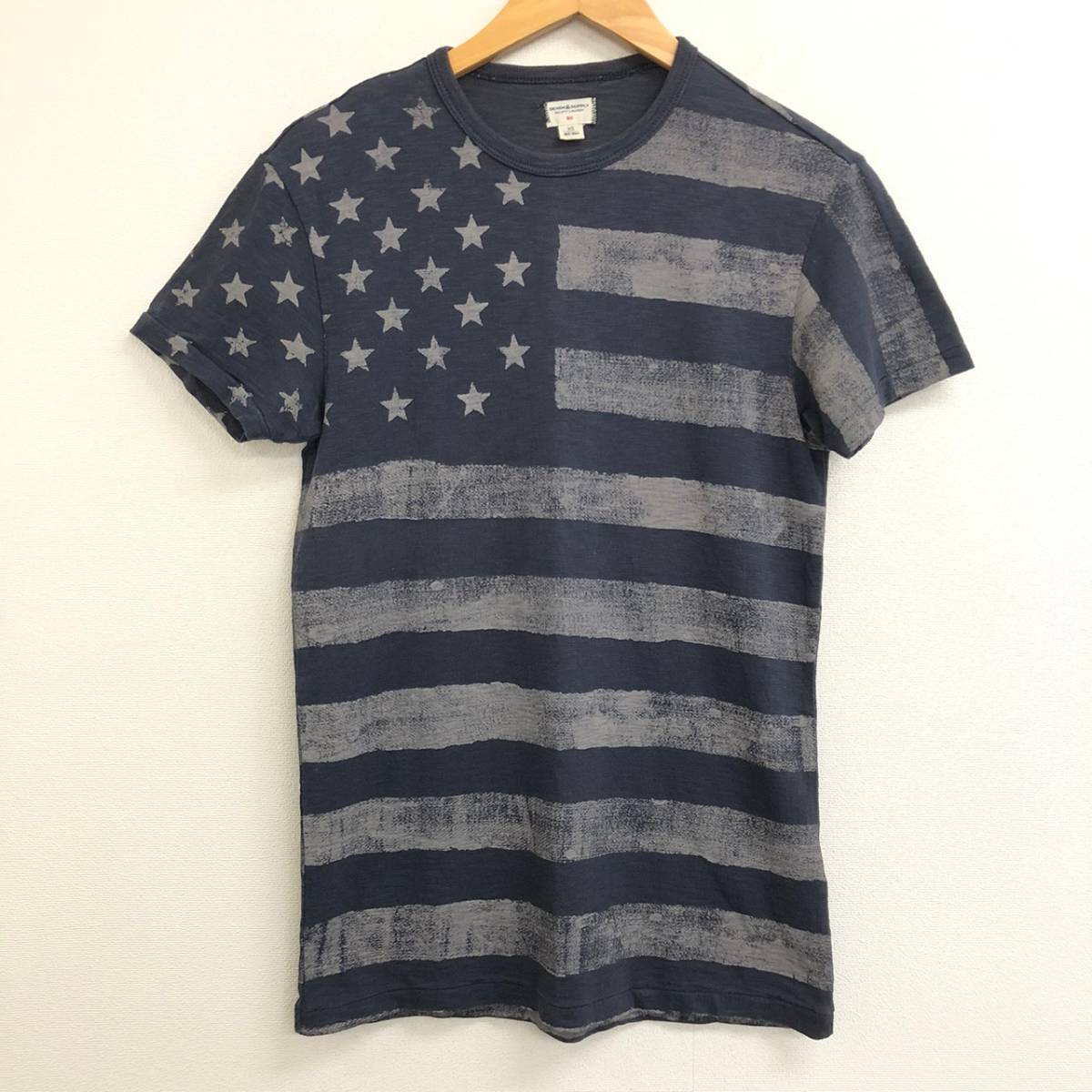 □DENIM&SUPPLY RALPH LAUREN 半袖Tシャツ XS(165/88A) 星条旗 デニムアンドサプライ ラルフローレン メンズ 複数落札同梱OK B230515-304●_画像1