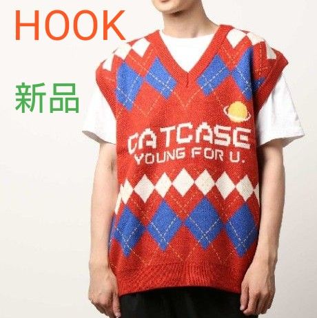 最終値下げ★新品★HOOK・フック★メンズベスト★ユニセックス★ニットベスト★XL★ノースリーブ★フル