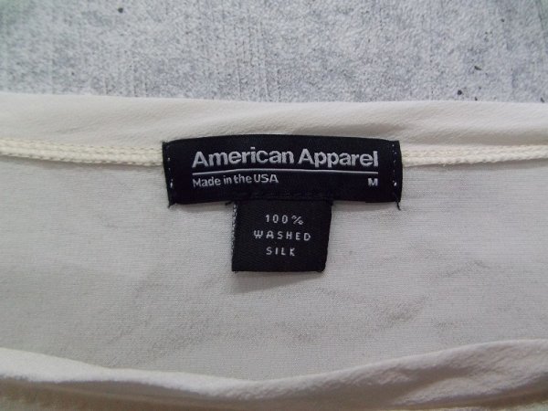 〈送料280円〉American Apparel アメリカンアパレル メンズ 薄手 カットソー M 白_画像2