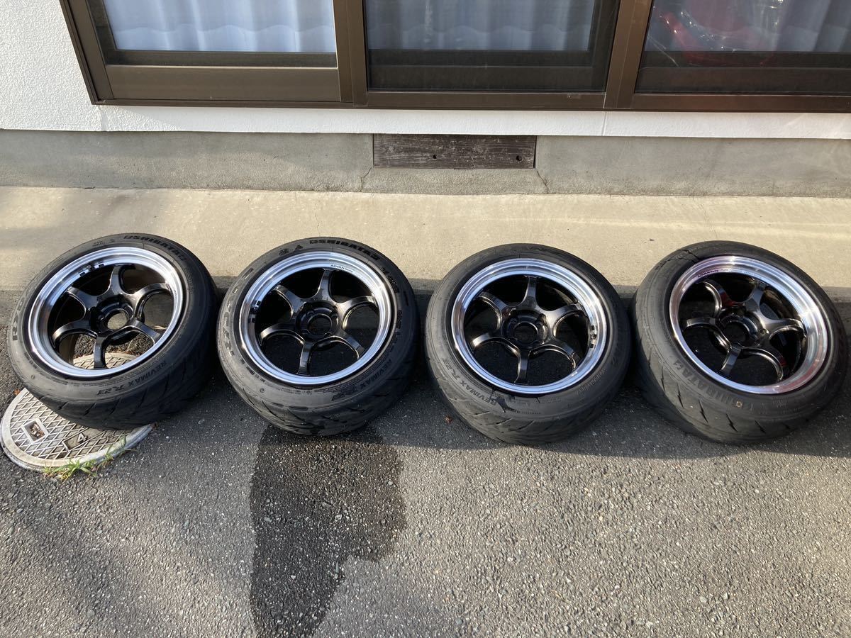 4本セット)ADVAN RG-D2 15インチ 8J +28 PCD100 シバタイヤ195/50R15