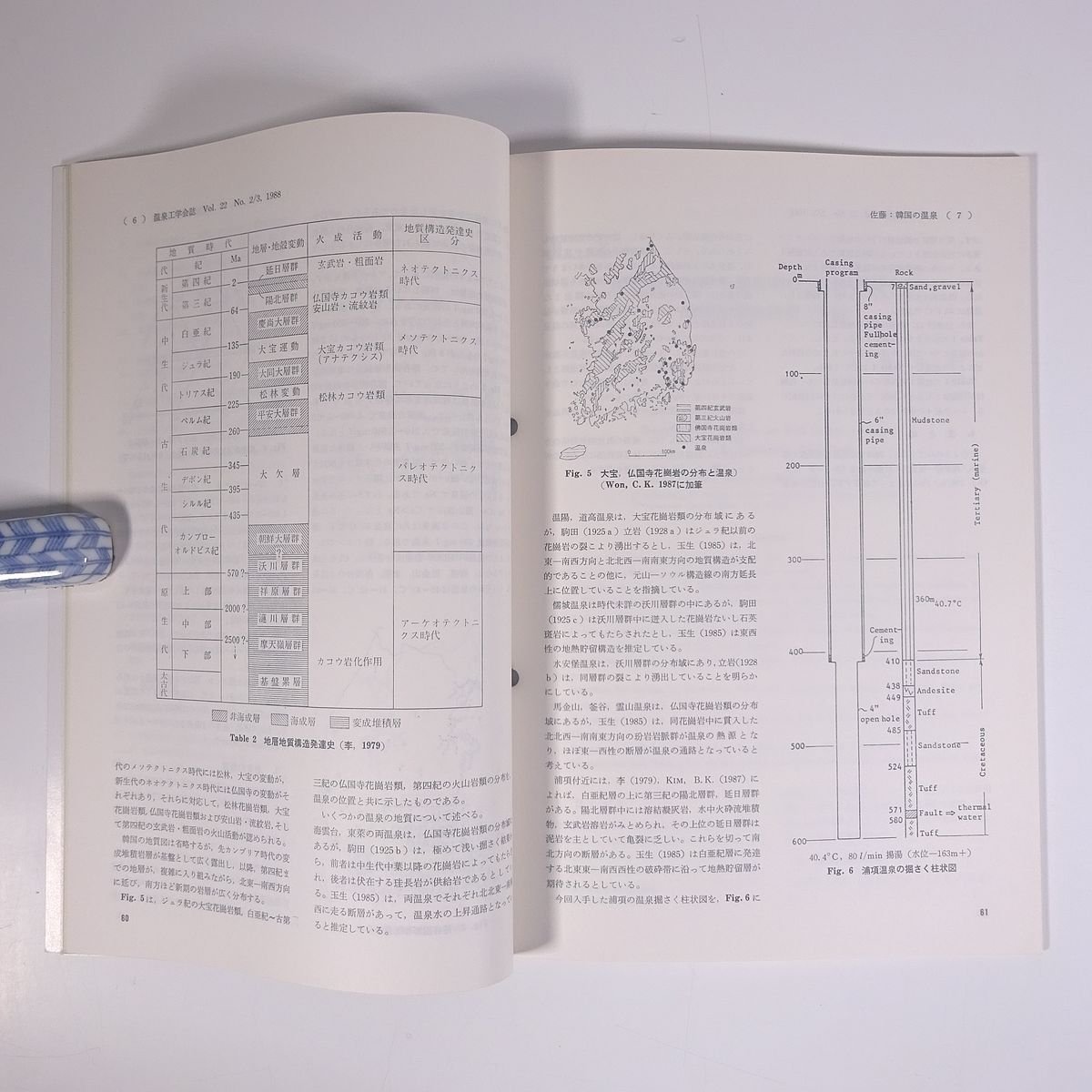 温泉工学会誌 1988/12 温泉工学会 雑誌 温泉 論文 物理学 化学 地学 工学 工業 報文・韓国の温泉 山形県における温泉中のRaB ほか_画像8