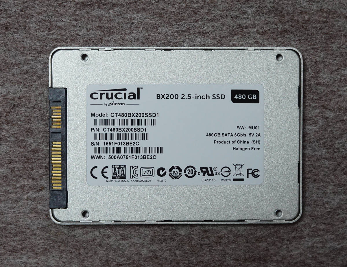 Crucial BX200 2.5-inch SSD 480GB 的详细信息| One Map by FROM JAPAN