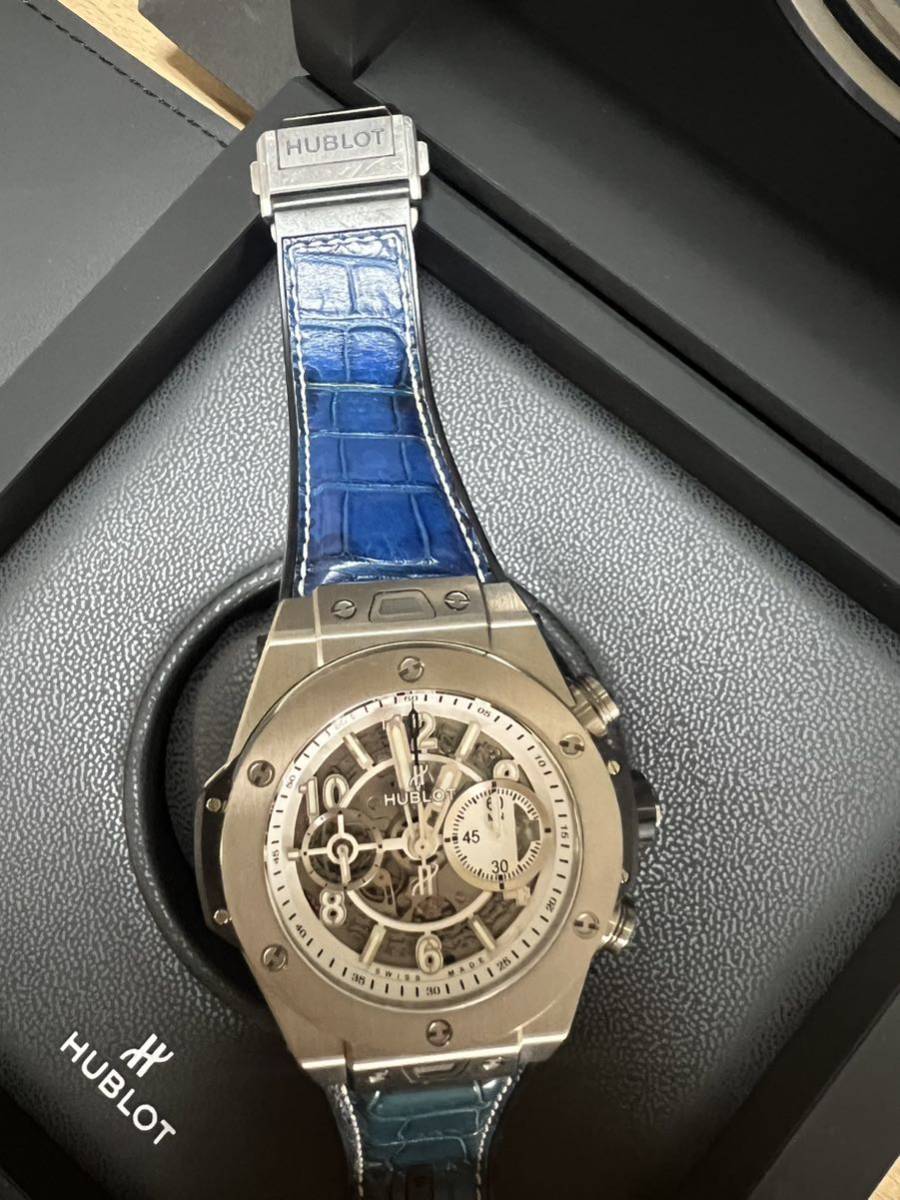 美品】HUBLOT BIGBANG unico 42mm用 レザーベルト-