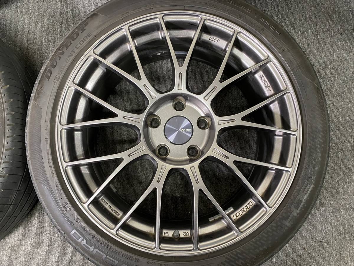 ENKEI エンケイ PFM1 18×8J +35 ダンロップ225/45R18 バリ溝 クラウン
