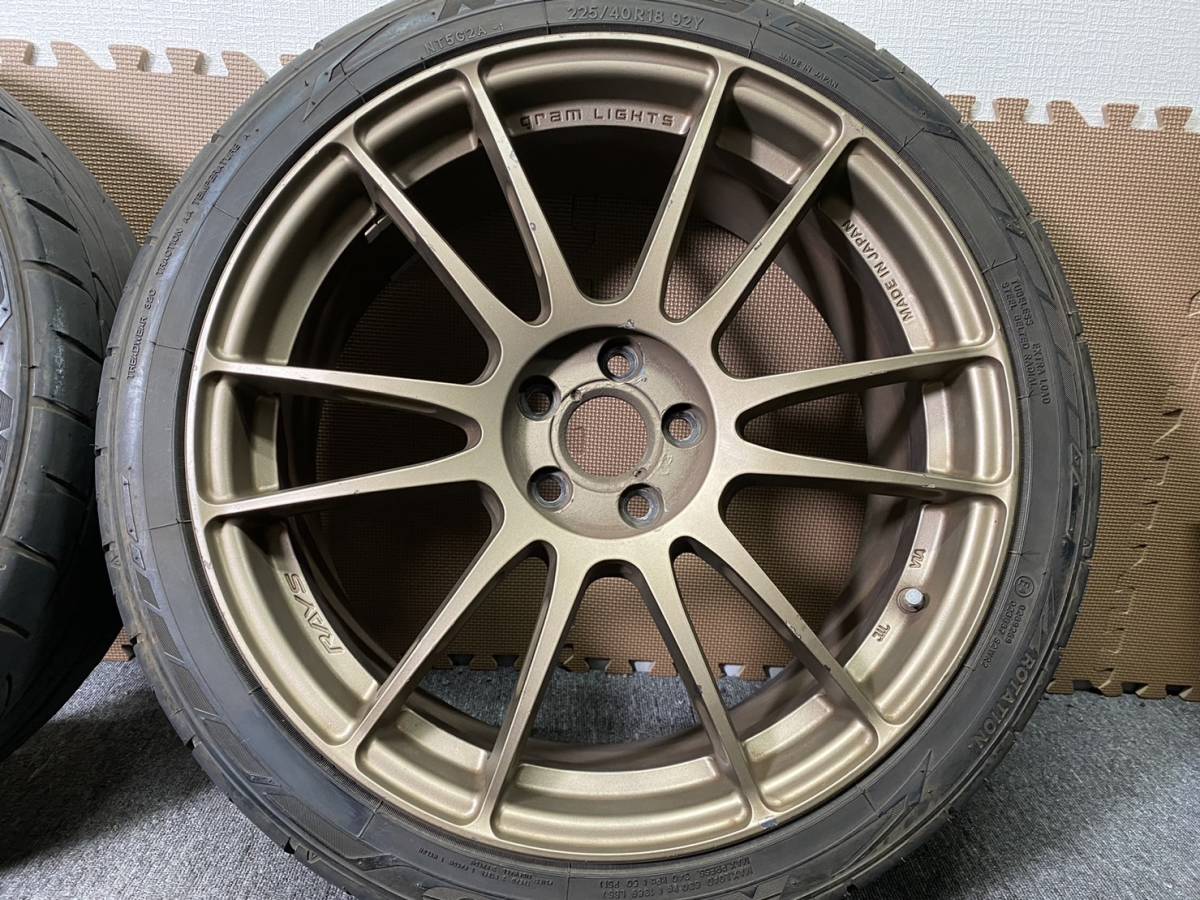 RAYS グラムライツ 57 エクストリーム 塗装品 PCD100 5穴 225/40R18