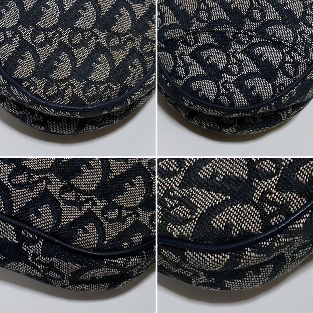 極美品】ディオール トロッター サドルバッグ ゴールド金具 ネイビー