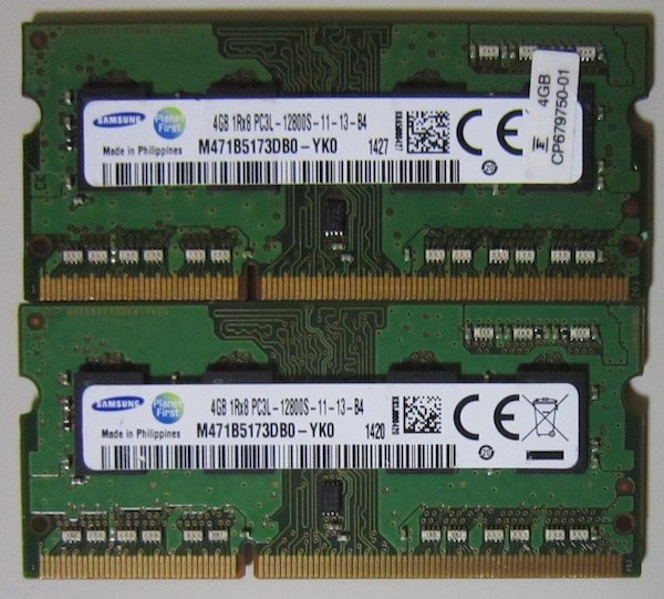 3501 Macで動作確認済み ノート用メモリ 4GB 2枚 合計8GB PC3L-12800 DDR3L-1600 SAMSUNG Mac/Winの画像1