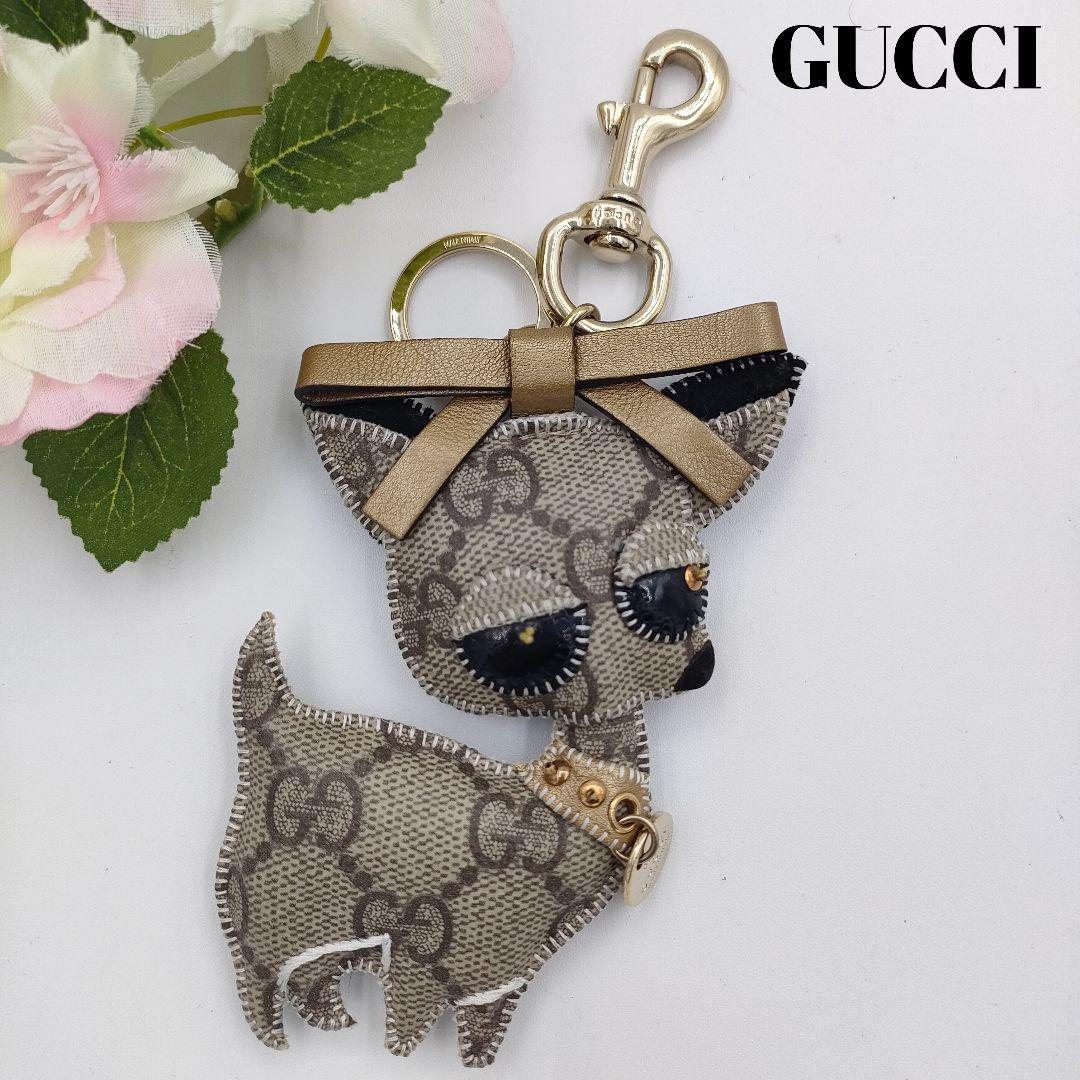 美品】GUCCI グッチ キーホルダー バッグチャーム グッチョリ チワワ