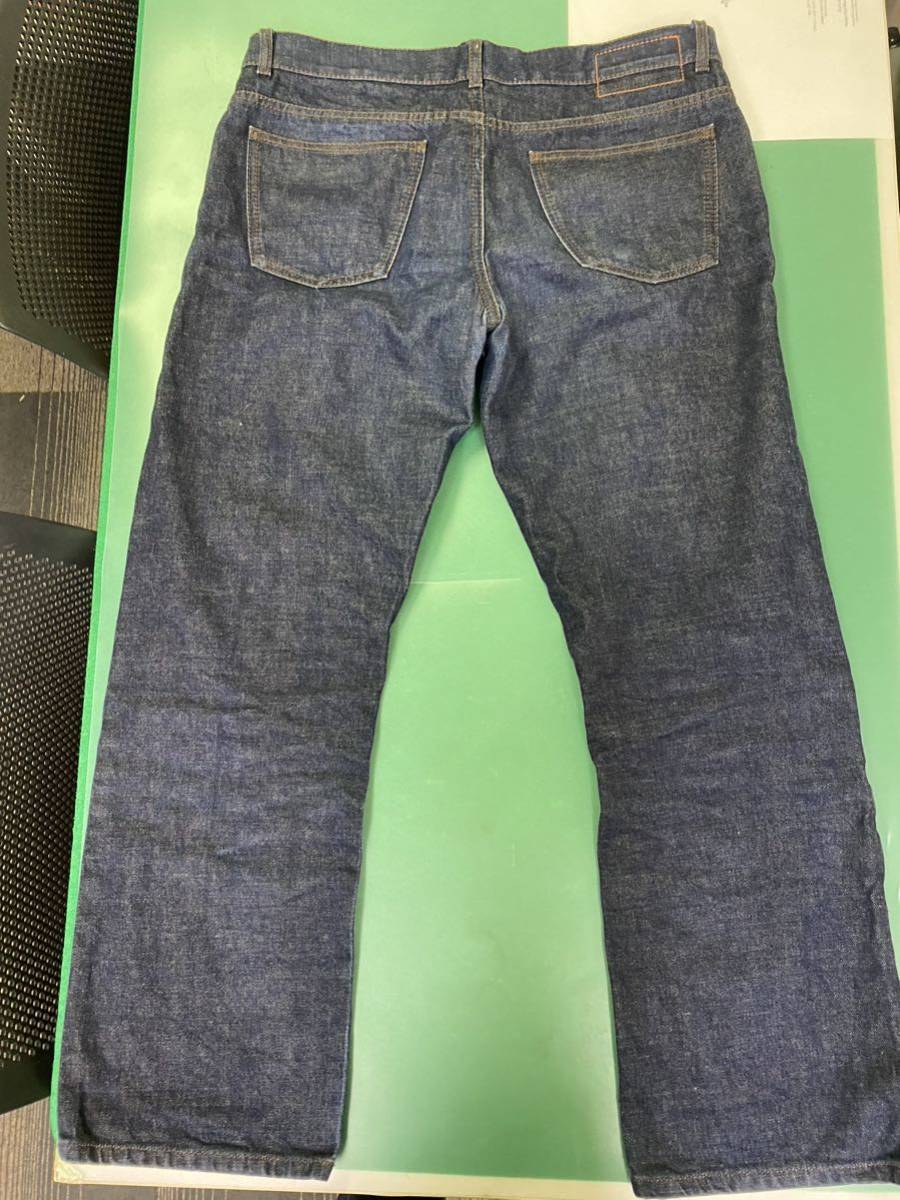 HERMES エルメス セリエボタン レザーパッチ デニムパンツ 44