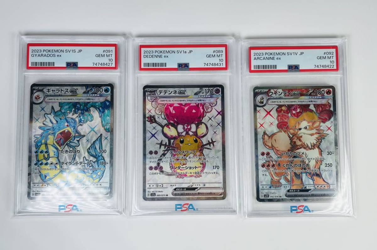 PSA10 ギャラドス GYARADOS ウインディ ARCANINE デデンネ DEDENNE SR