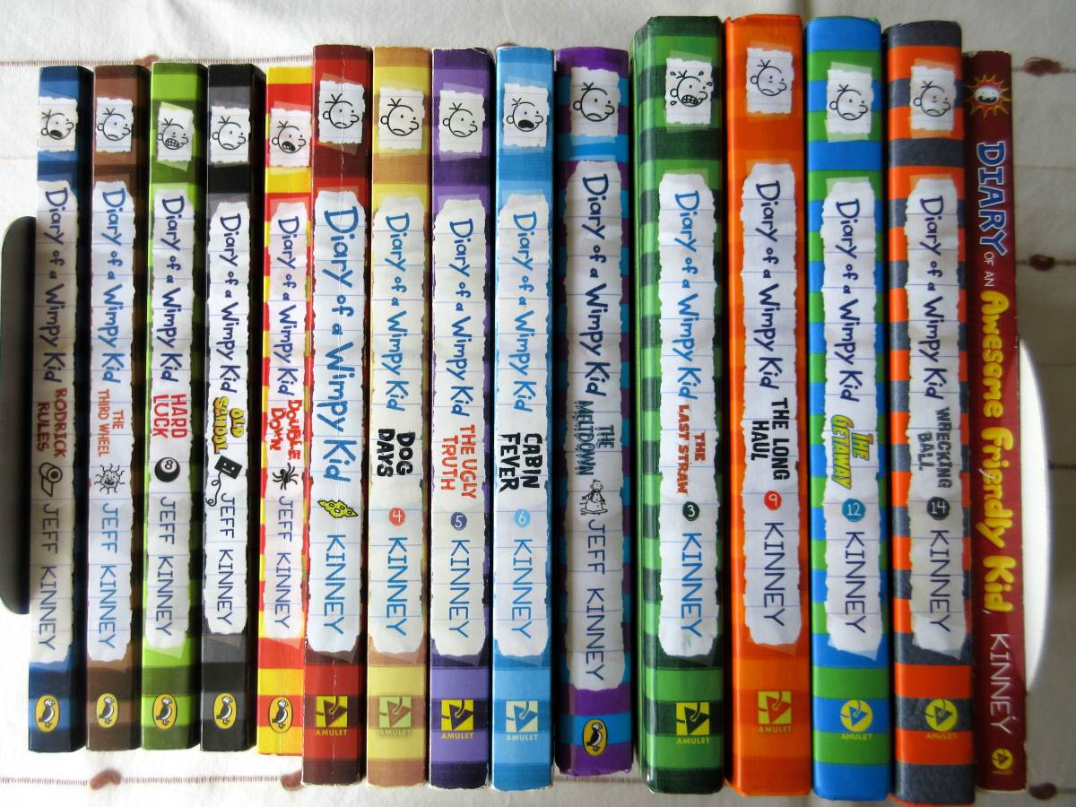 洋書 DIARY of a Wimpy Kid 15冊セット Jeff Kinney ウィンピーキッド グレッグのダメ日記 おうち英語 多読 児童書 Awesome Friendly Kid