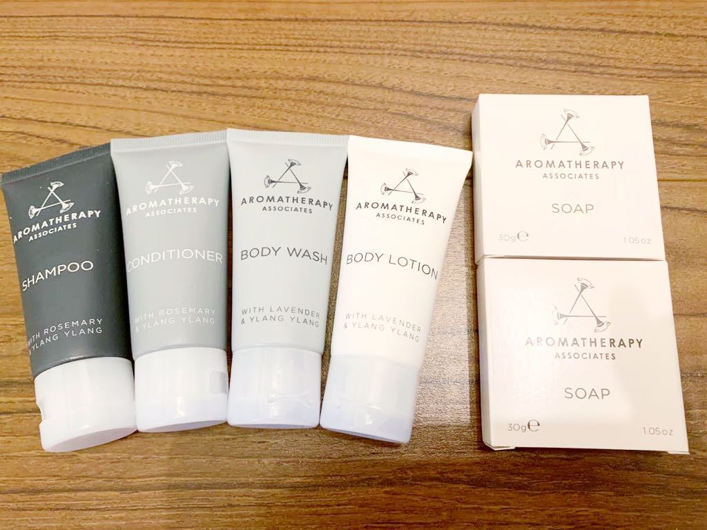 ◆AROMATHERAPY ASSOCIATESアロマセラピーアソシエイツ◆ラベンダー＆イランイラン◆JWマリオット ホテル奈良◆アメニティ6点セット ソープ_画像1