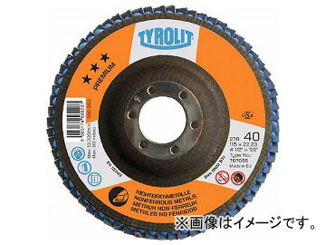 TYROLIT フラップディスク アルミ向け 125mm ＃40 707159(7666101) 入数：10枚