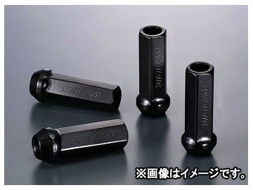 デジキャン クロモリレーシングナット ブラック 17HEX貫通 P1.5 60mm CN6K6015BK-DC 入数：1セット(4本入) マツダ デミオ_画像1