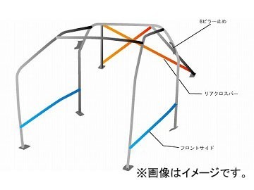 オクヤマ ロールバー 736 610 1 スチール ダッシュボード貫通 10P No.20 2名 スズキ ジムニー JB23W 3ドア ノーマルルーフ_画像1