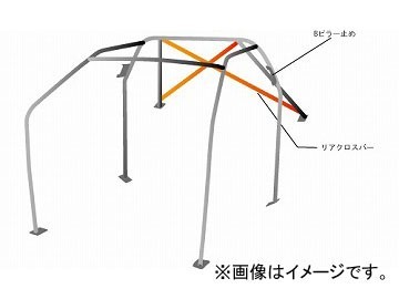 オクヤマ ロールバー 726 329 1 スチール ダッシュボード貫通 8P No.11 2名 ミツビシ ランサーEvo X CZ4A 4ドア ノーマルルーフ_画像1