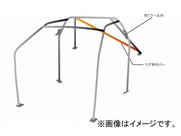 オクヤマ ロールバー 715 112 1 スチール ダッシュボード貫通 7P No.7 2名 ニッサン 180SX R(P)S13 3ドア ノーマルルーフ_画像1