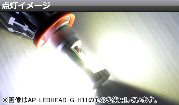 AP オールインワン LEDヘッドライト H8/H9/H11/H16 CREE社製チップ搭載 20W AP-LEDHEAD-G-H11 入数：1セット(左右)_画像2