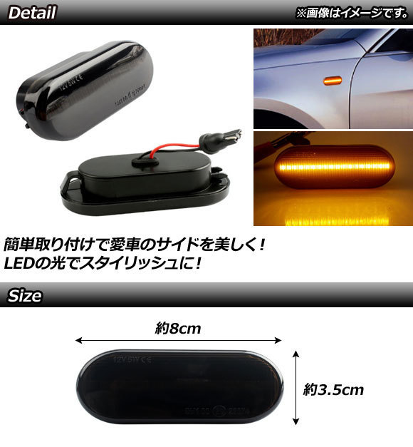 LEDサイドマーカー フォルクスワーゲン ポロ 6N,9N 1996年08月～2005年06月 スモーク 入数：1セット(2個) AP-LL175-SM_画像2