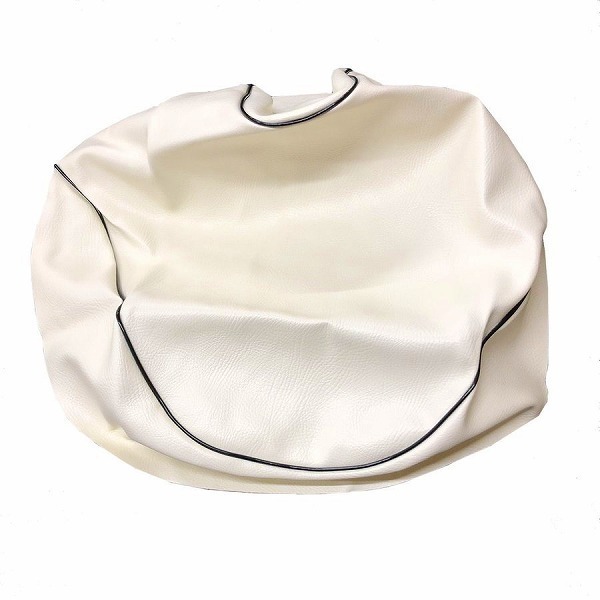 アルバ/ALBA 国産シートカバー 白カバー・黒パイピング 張替タイプ YCH2013-C20P10 ヤマハ スーパージョグ/ZR 3YK/3YJ 50cc 2輪_画像2