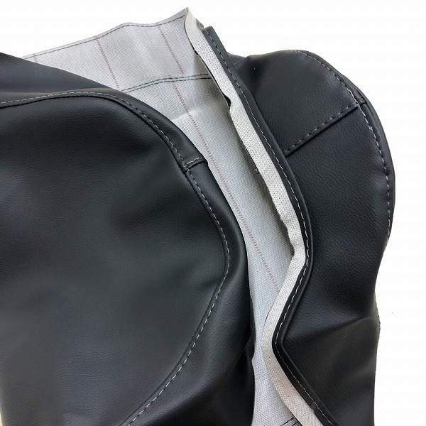 アルバ/ALBA 国産シートカバー 黒 張替タイプ YCH2073-C10 ヤマハ SR400 3HT 400cc 2輪_画像2