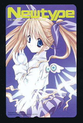 *B 144* Angel / dust * Newtype * 7 ..( illustration. person )[ telephone card 50 times ]*