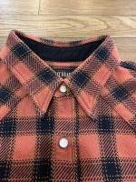 THE FLAT HEAD FN-SNW-005L OMBRE CHECK FLANNEL WESTERN オレンジ/ブラック 40_画像2