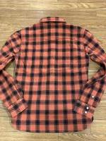THE FLAT HEAD FN-SNW-005L OMBRE CHECK FLANNEL WESTERN オレンジ/ブラック 40_画像4