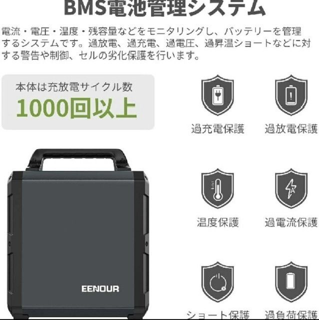 EENOUR ポータブル電源 EB120 324000mAh 2000w 1台限り